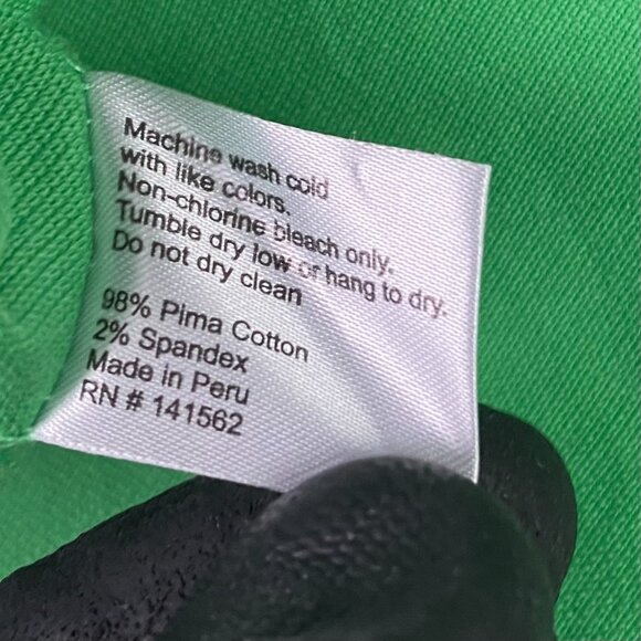 Peter Manning Polo Shirt Men's 2X Green White Preppy Tennis golf Stretch - Picture 6 of 9